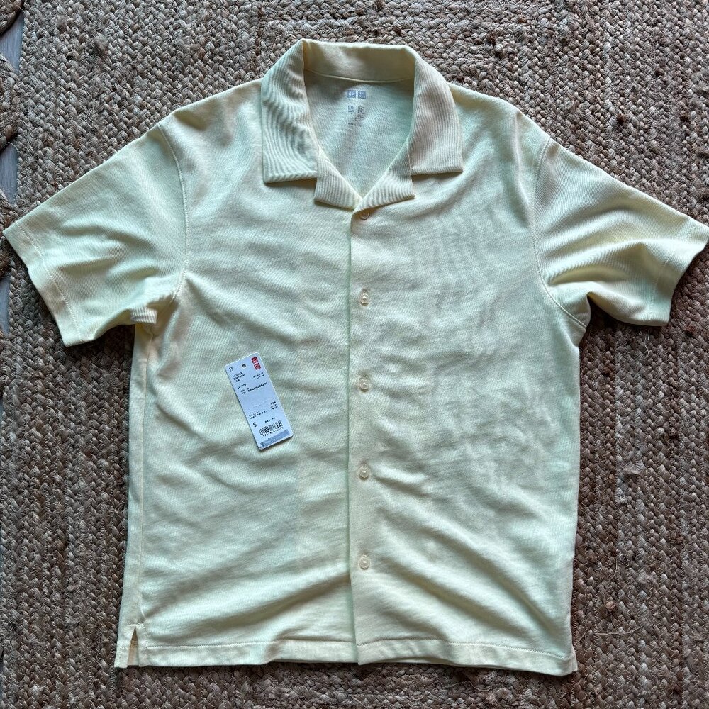 UNIQLO Men’s AIRism Cotton Polo Shirt Open Collar 💛